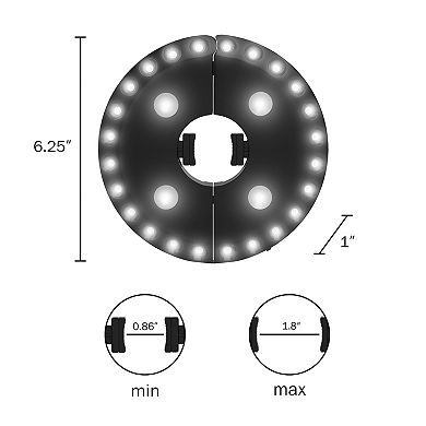 Pure Garden 3-Brightness Outdoor Patio Umbrella Light
