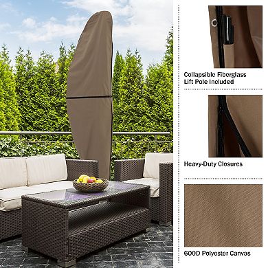 Pure Garden Heavy-Duty Waterproof Offset Outdoor Patio Umbrella Cover