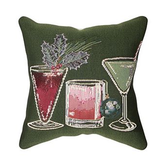 Liora Manne Marina Let's Get Jolly Indoor / Outdoor Throw Pillow