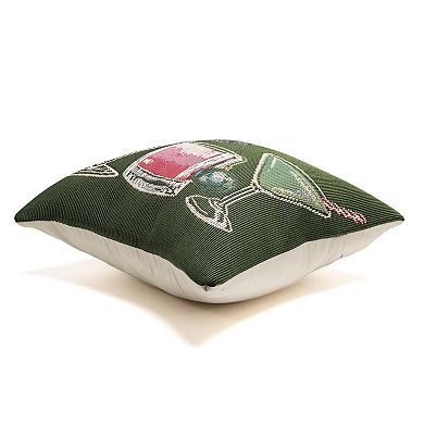 Liora Manne Marina Let's Get Jolly Indoor / Outdoor Throw Pillow