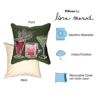 Liora Manne Marina Let's Get Jolly Indoor / Outdoor Throw Pillow