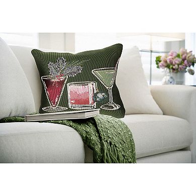 Liora Manne Marina Let's Get Jolly Indoor / Outdoor Throw Pillow