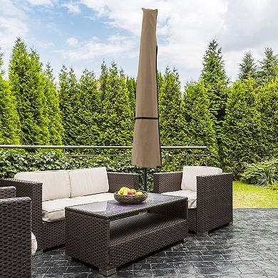 Pure Garden Heavy-Duty Waterproof Market Outdoor Patio Umbrella Cover