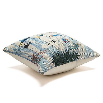 Liora Manne Marina Gone Skating Indoor / Outdoor Throw Pillow