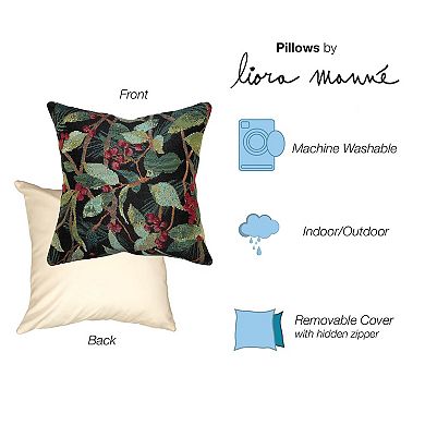 Liora Manne Marina Holly Field Indoor / Outdoor Throw Pillow