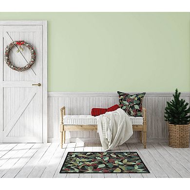Liora Manne Marina Holly Field Indoor / Outdoor Throw Pillow