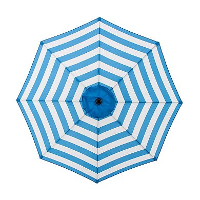Pure Garden 9-ft Striped Outdoor Patio Umbrella