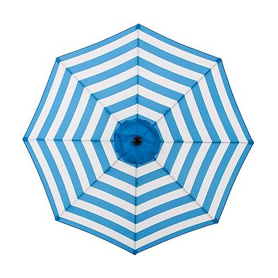 7 foot striped patio umbrella kohl's Pure Garden 9FT Striped Patio Umbrella with Push Button Tilt