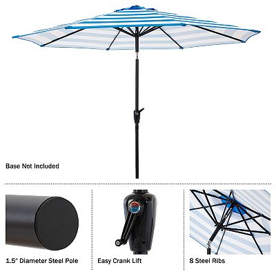 9 ft patio umbrella near me Autlaycil 9ft Patio umbrella Outdoor umbrella With Push-Button Tilt & Crank for Pool, Garden