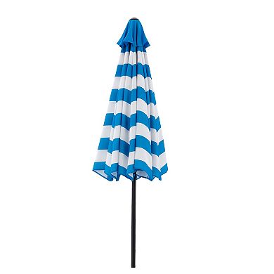 Pure Garden 9-ft Striped Outdoor Patio Umbrella