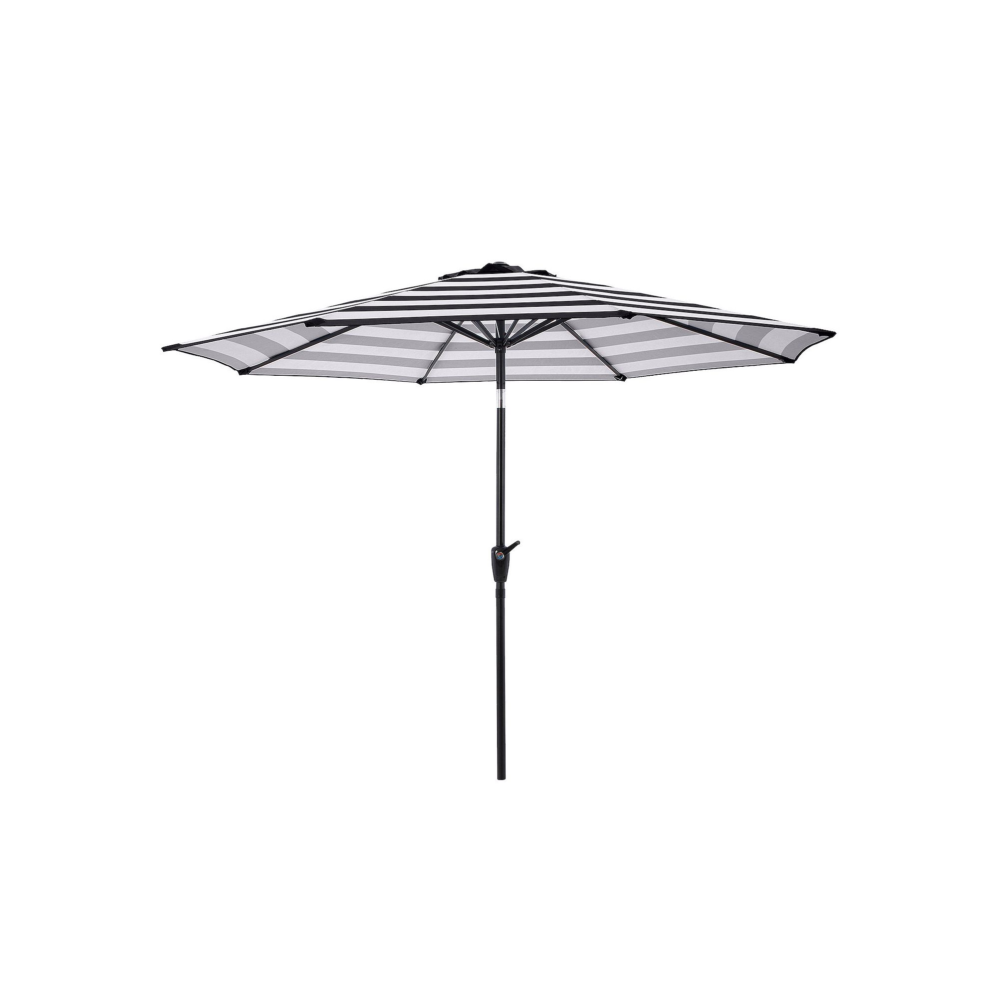 Pure Garden 9-ft. Striped Outdoor Patio Umbrella, Black White