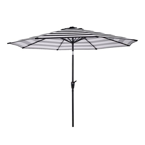 9 ft outdoor patio umbrella 9ft Patio Umbrella with Base and Remote Control, Blue