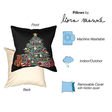 Liora Manne Marina Oh Christmas Tree Indoor / Outdoor Throw Pillow