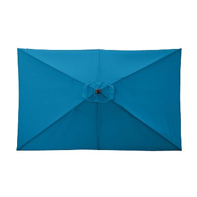 Pure Garden 10-ft Rectangular Easy Crank Outdoor Patio Umbrella