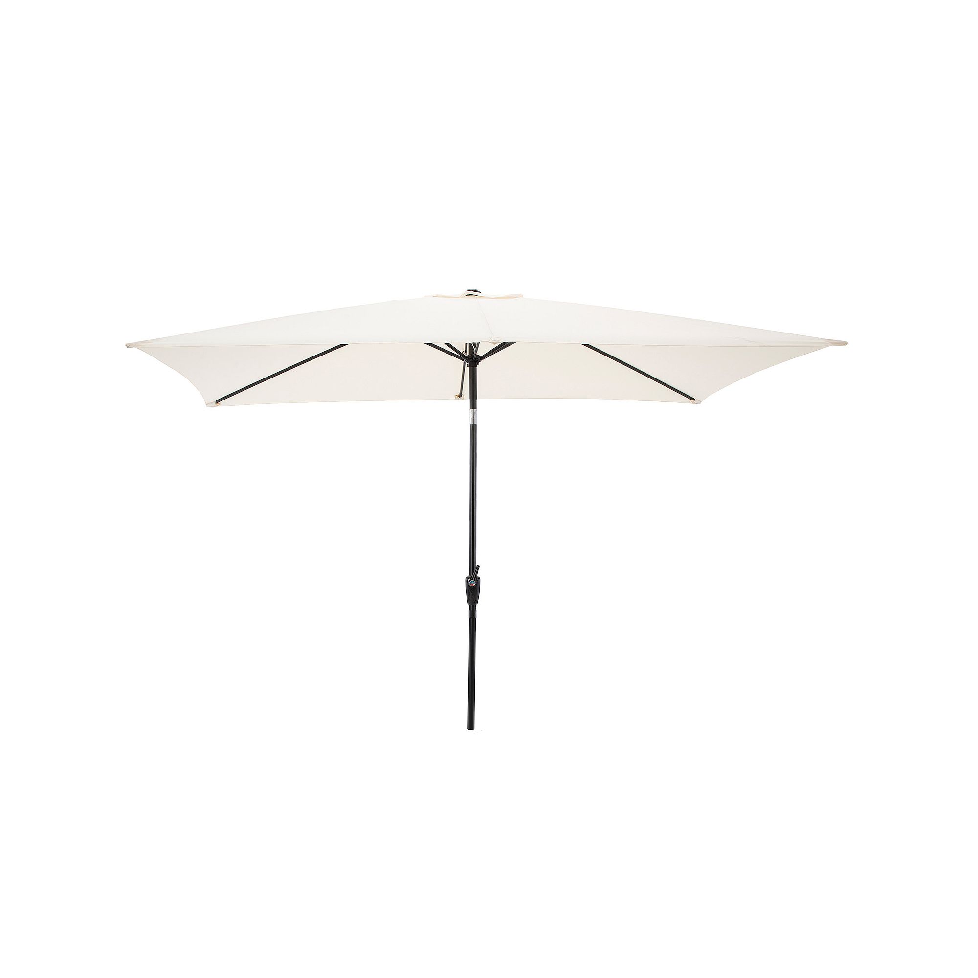 Pure Garden 10-ft. Rectangular Easy Crank Outdoor Patio Umbrella, Beige