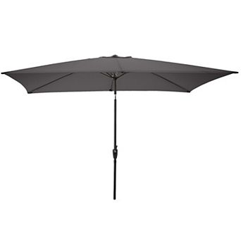 Pure Garden 10-ft. Rectangular Easy Crank Outdoor Patio Umbrella