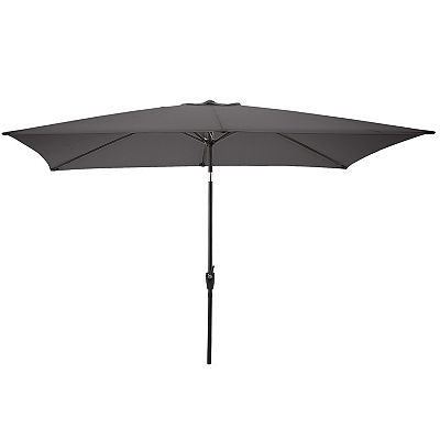 better homes and garden patio umbrellas Better Homes & Gardens Outdoor 9' Blue Scallop Round Premium Crank Lift + 3 Angle Tilt Market Patio Umbrella