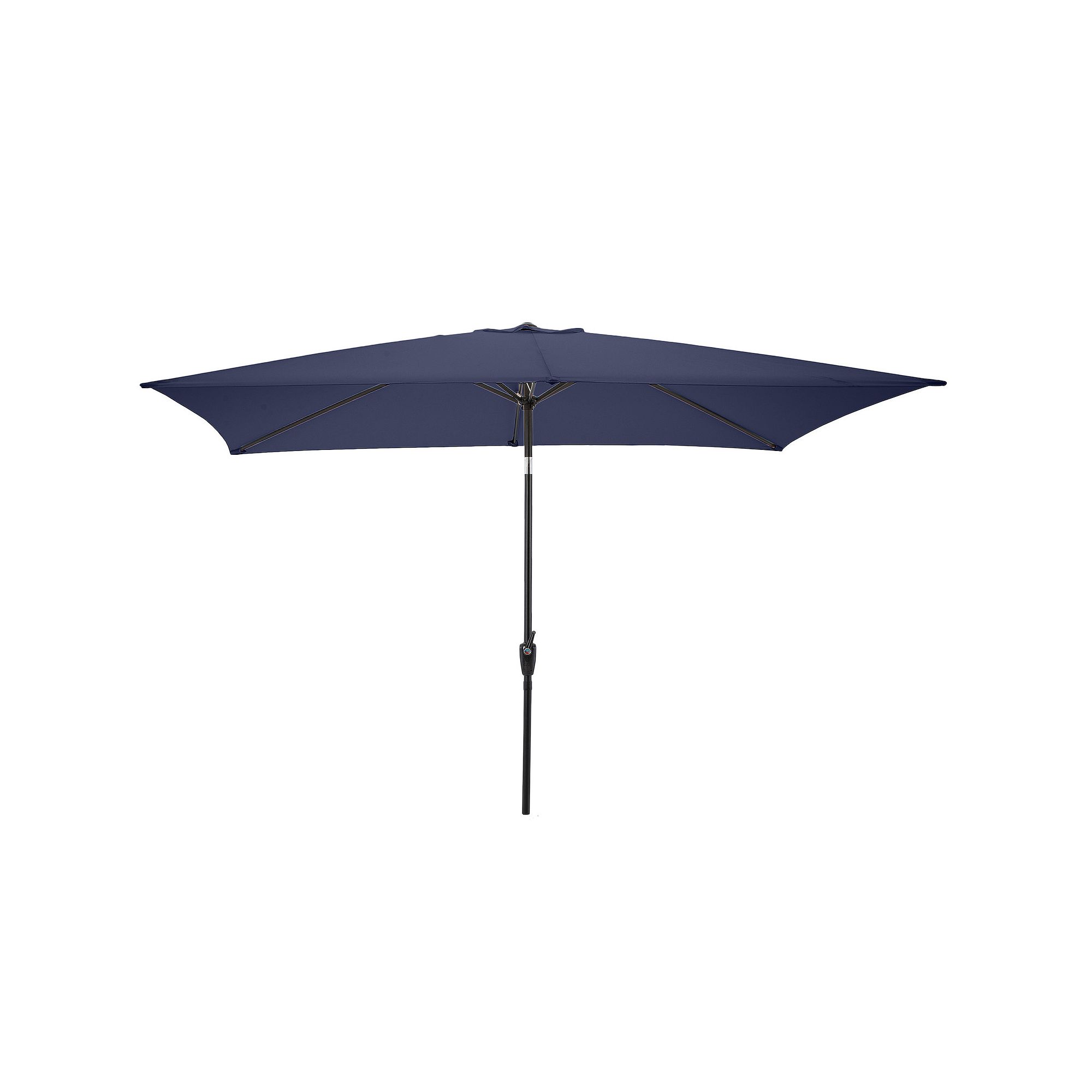 Pure Garden 10-ft. Rectangular Easy Crank Outdoor Patio Umbrella, Blue