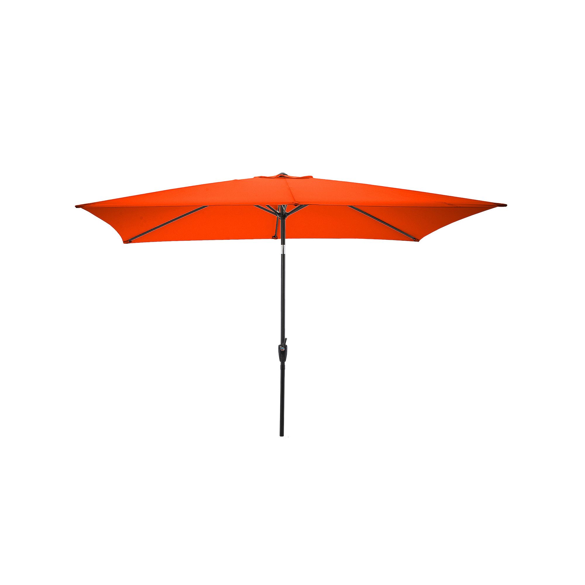 Pure Garden 10-ft. Rectangular Easy Crank Outdoor Patio Umbrella, Orange