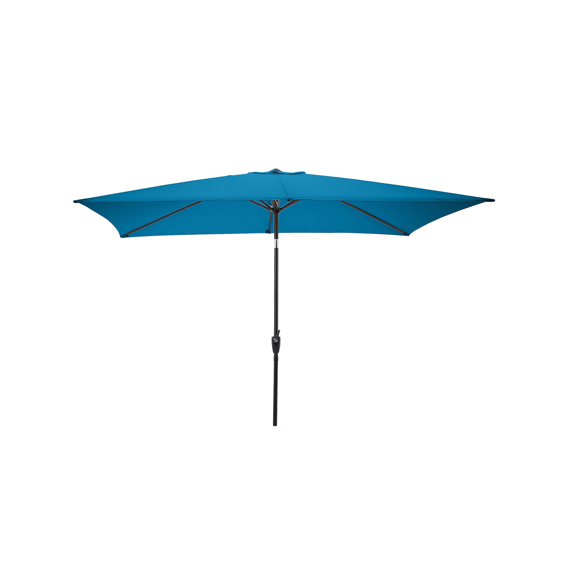 Pure Garden 10-ft. Rectangular Easy Crank Outdoor Patio Umbrella, Turquoise