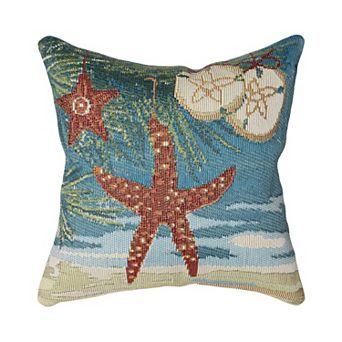 Liora Manne Marina Coastal Ornaments Indoor / Outdoor Throw Pillow