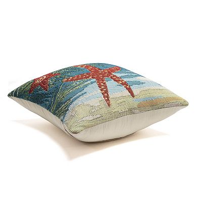 Liora Manne Marina Coastal Ornaments Indoor / Outdoor Throw Pillow