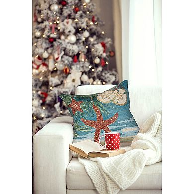 Liora Manne Marina Coastal Ornaments Indoor / Outdoor Throw Pillow