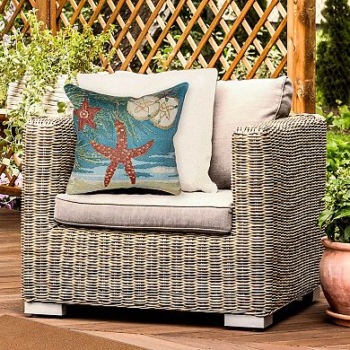 Liora Manne Marina Coastal Ornaments Indoor / Outdoor Throw Pillow