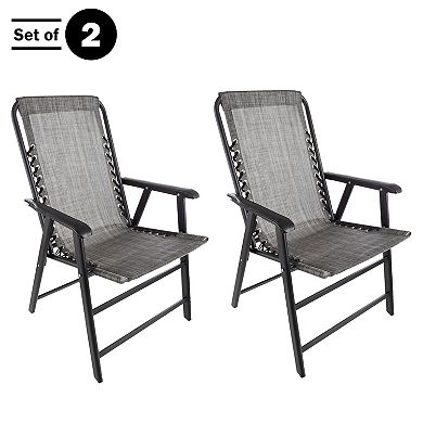 Pure Garden 2-pc. Folding Indoor / Outdoor Lawn Camping Chair Set