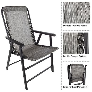 Pure Garden 2-pc. Folding Indoor / Outdoor Lawn Camping Chair Set