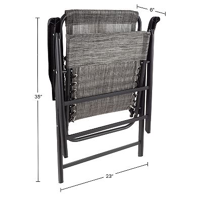 Pure Garden 2-pc. Folding Indoor / Outdoor Lawn Camping Chair Set