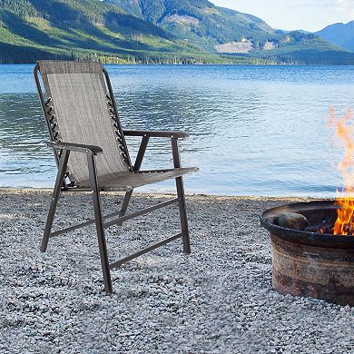 Pure Garden 2-pc. Folding Indoor / Outdoor Lawn Camping Chair Set