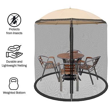 Pure Garden Mosquito Net for 7.5-ft. Patio Umbrellas