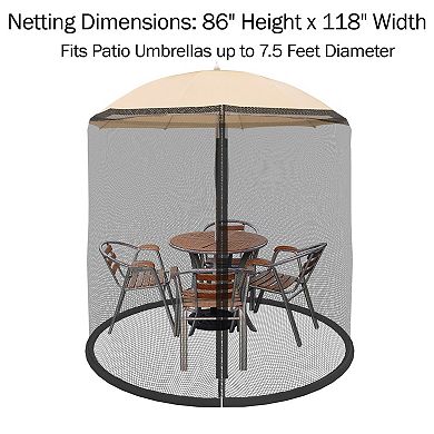 Pure Garden Mosquito Net for 7.5-ft. Patio Umbrellas