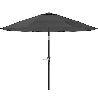 Pure Garden 10-ft Easy Crank Auto Tilt Outdoor Patio Umbrella