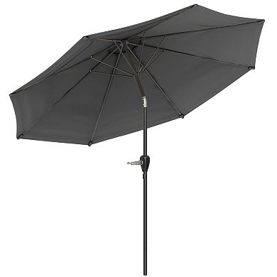 Pure Garden 10-ft Easy Crank Auto Tilt Outdoor Patio Umbrella