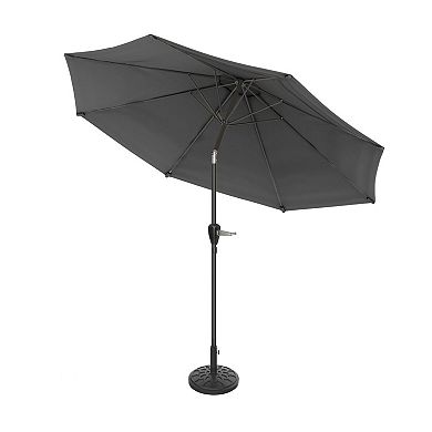 Pure Garden 10-ft Easy Crank Auto Tilt Outdoor Patio Umbrella