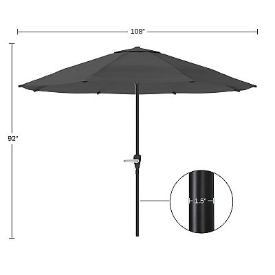 costco cantelever 10 to 13 patio umbrellas Seasons Sentry 10' Square Solar LED Cantilever Umbrella