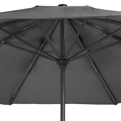 Pure Garden 9-ft. Easy Crank Outdoor Patio Umbrella with Vented Canopy