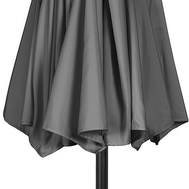 Pure Garden 9-ft. Easy Crank Outdoor Patio Umbrella with Vented Canopy