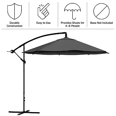 Pure Garden 10-ft Offset Outdoor Patio Umbrella