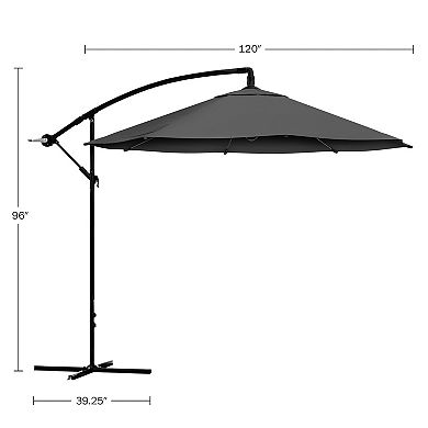 Pure Garden 10-ft Offset Outdoor Patio Umbrella