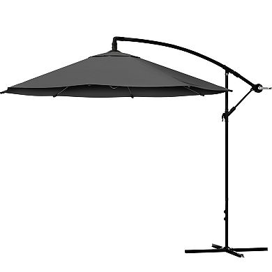 Pure Garden 10-ft Offset Outdoor Patio Umbrella