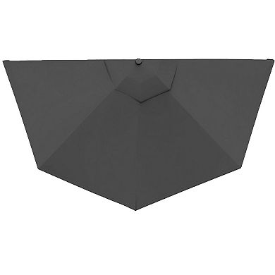 Pure Garden 9-ft Half Easy Crank Outdoor Patio Umbrella