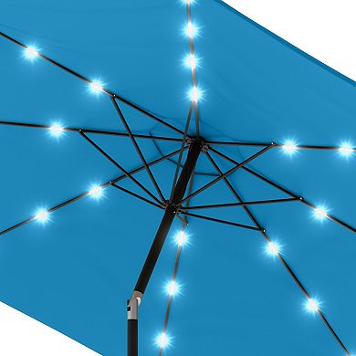 Pure Garden 10-ft 32-Solar LED Light Outdoor Patio Umbrella