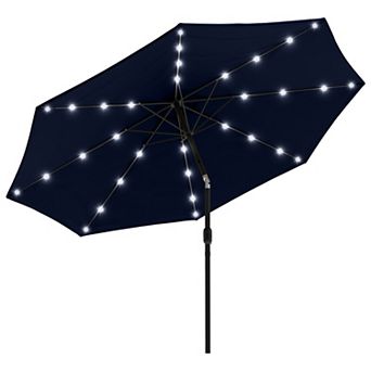 Pure Garden 10-ft. 32-Solar LED Light Outdoor Patio Umbrella