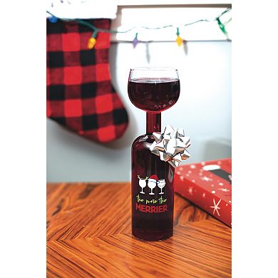 The More The Merrier Wine Bottle Glass