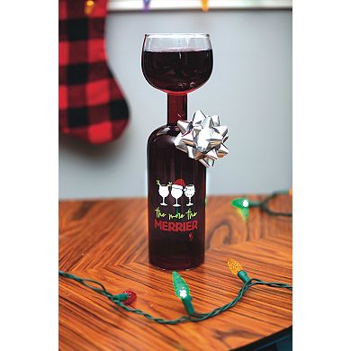 The More The Merrier Wine Bottle Glass