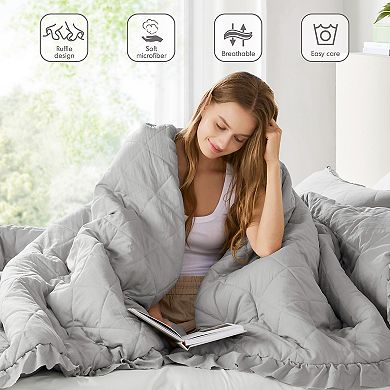 510 Design Phoebe Diamond Quilted Ruffle Edge Comforter Set