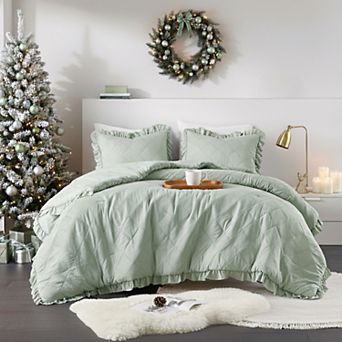 510 Design Phoebe Diamond Quilted Ruffle Edge Comforter Set